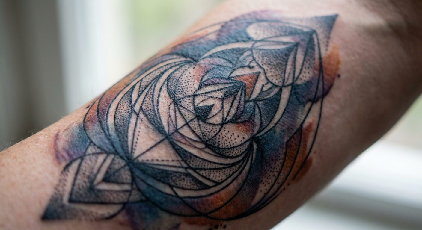 abstract avant-garde tattoos - technique detail